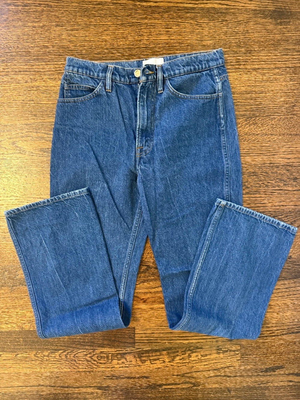 Frame Le Pixie Italien Flair Jeans in Color Vintage Blue